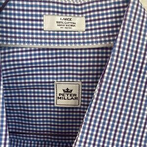 Peter Millar Blue Casual Button Down Shirt
